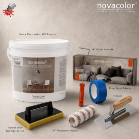 NOVACOLOR MARMORINO KS BIANCO - COMPLETE APPLICATION SET